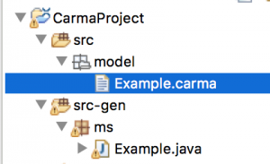 Generated CARMA files