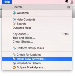 Eclipse menu: Install new software